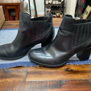 Black booties  size 7 1/2 Born